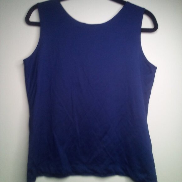 Chico's Sleeveless Shirt Tank Top 2 M Soft Stretchy Blue - Picture 4 of 14